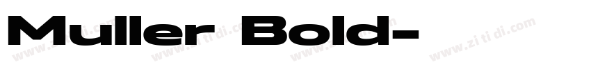 Muller Bold字体转换